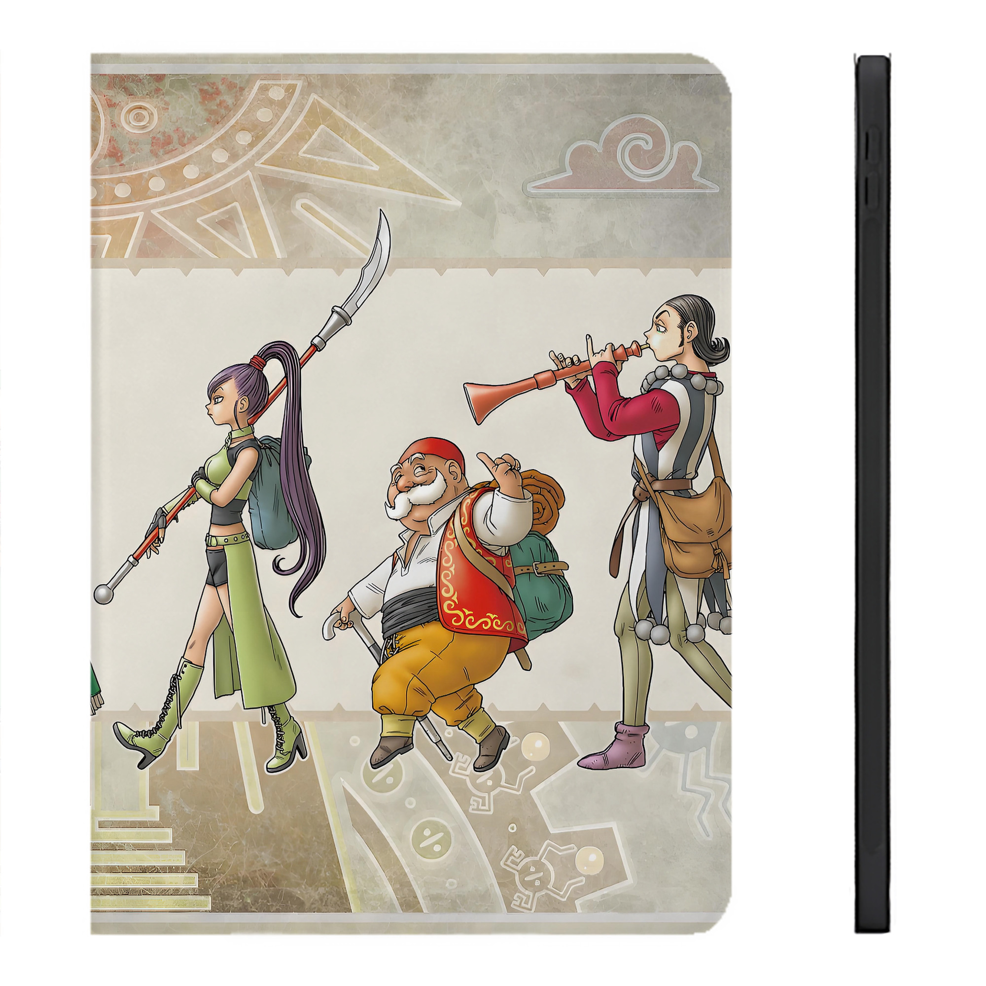 （画像用） ドラゴンクエスト Doragon Kuesuto Dragon Quest IPadケース ペンホルダー付き ブックスタイルデザイン